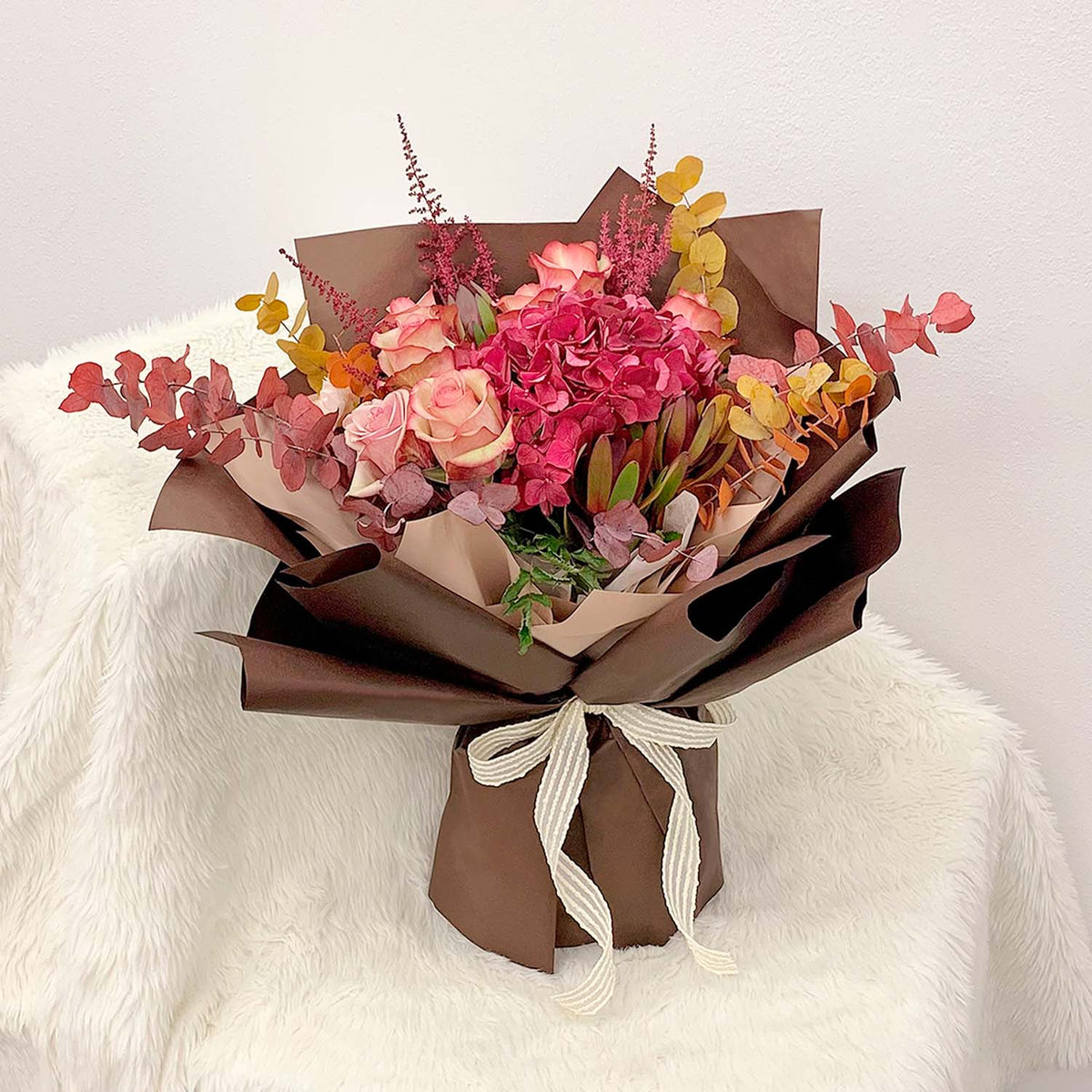 Russet Roseate Seasonal Hand Bouquet