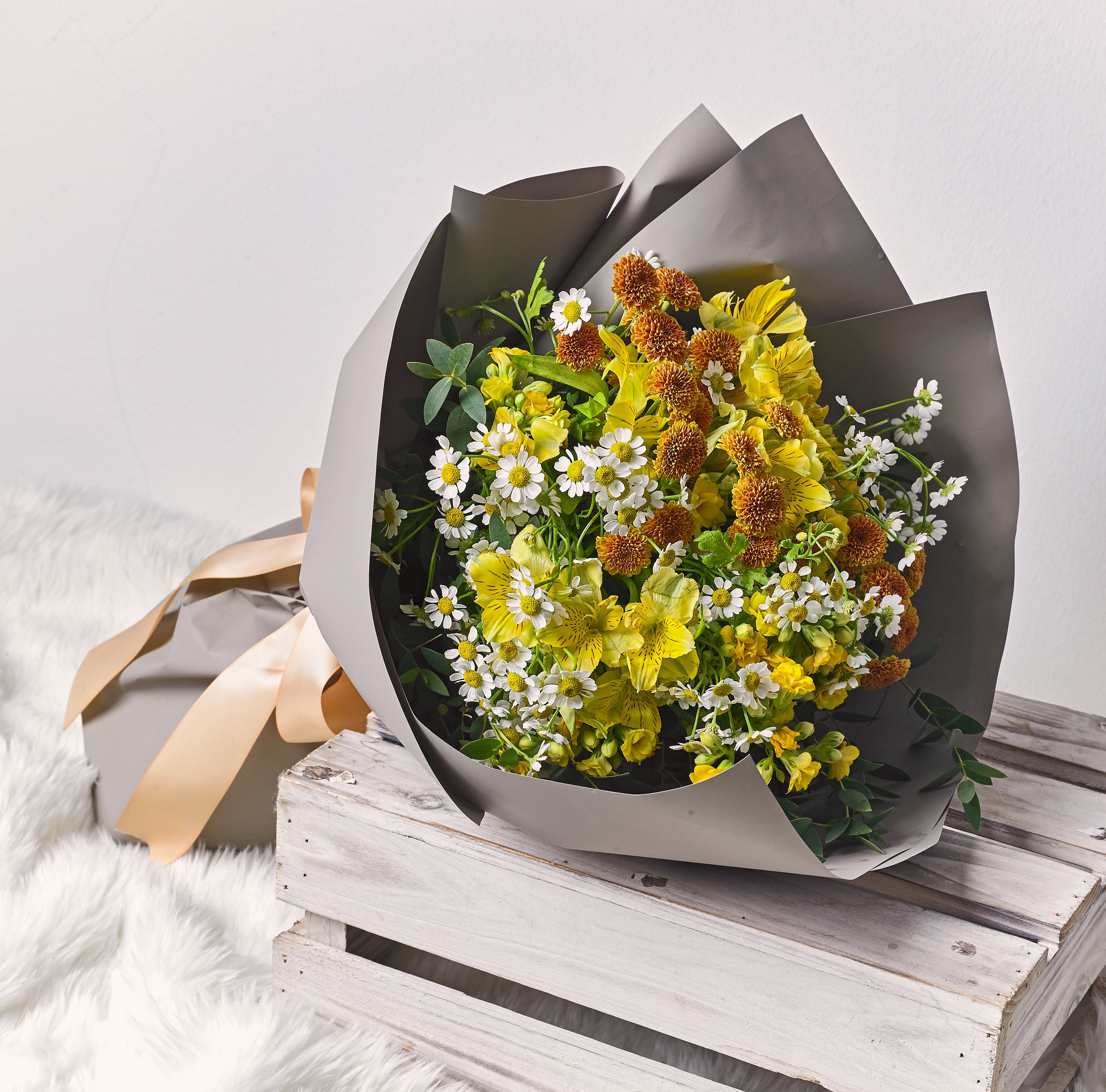 Golden Afternoon Seasonal Hand Bouquet