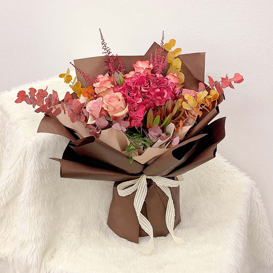 Russet Roseate Seasonal Hand Bouquet